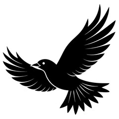 Fototapeta premium Flying Big Bird silhouette vector
