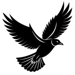 Obraz premium Flying Big Bird silhouette vector