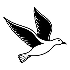 Obraz premium Flying Big Bird silhouette vector