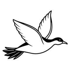 Fototapeta premium Flying Big Bird silhouette vector