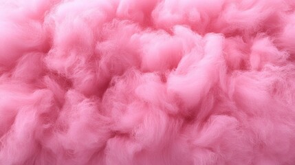 Close-up of fluffy, pink cotton candy texture.