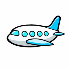 Cute Cartoon Airplane Illustration, Adorable cartoon airplane design, perfect for kids.