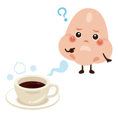 匂いがわからなくなる鼻のキャラクターイラスト