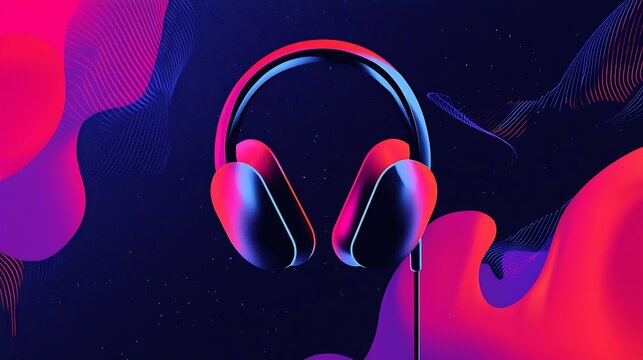 AI-generated podcast covers feature creative designs that merge contemporary aesthetics with digital art, utilizing abstract shapes, vibrant colors