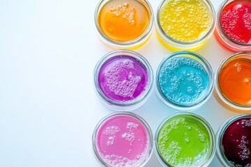 colorful specimens in petri dish