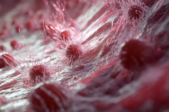 bacterias on wall of dermis