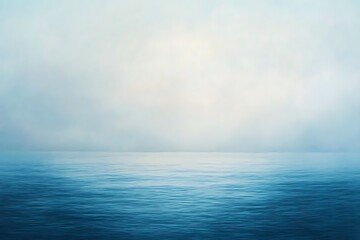 Obraz premium Misty ocean, tranquil sea, soft light, serene landscape, perfect for backgrounds