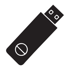 USB flash drive icon, Simple Vector Illustration of a USB Flash Drive