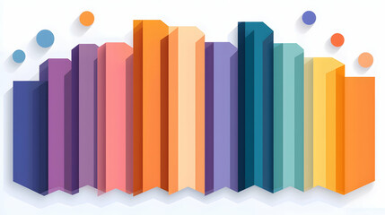 Obraz premium Abstract Colorful Geometric Columns Background