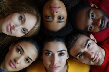 group of young people lying on the floor