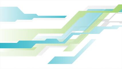 Blue and green minimal tech geometric abstract background