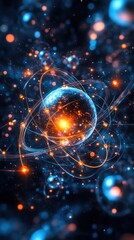 Abstract Atom Structure: A Cosmic Dance of Energy and Light