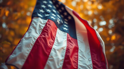 Fototapeta premium American flag background, exhibiting gentle soft light, diffused shadows, and subtle illumination. created by generative ai