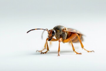 Close-up of a single insect on pure white background, fauna, still life