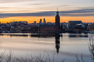 Stockholm at Night – Reflections on the Water