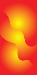 Vibrant Abstract Design with Yellow and Red Gradient Flowing Shapes