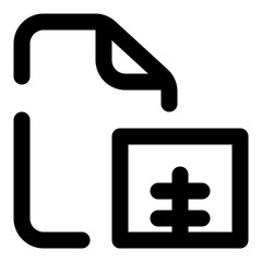 files dashed line icon