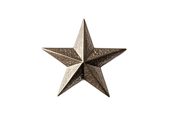 bronze star, metallic texture, white background, isolated, no background