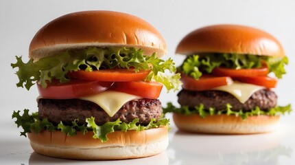 hamburger isolated on white