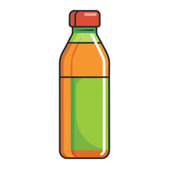 A green bottle of beer isolated on a white background with a clean and transparent appearance