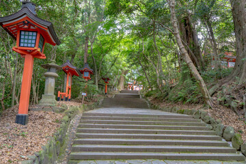 宇佐神宮の参道の風景（宇佐市）