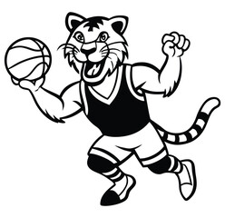 Naklejka premium Cool Panda Skateboarder & Sporty Tiger Mascot – Cartoon Vector Set