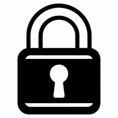 lock icon on metal button