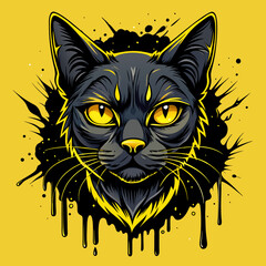 vector illustration of a cat