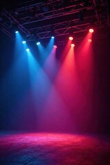 Complex stage lighting grid, heavy-duty truss system, design, assembly, stage