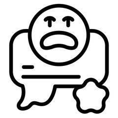 Sad Face Emoji Icon