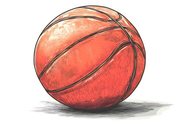Vintage Basketball Sketch.