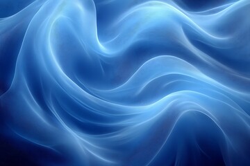 Fototapeta premium Abstract image showing soft flowing waves in a blue gradient