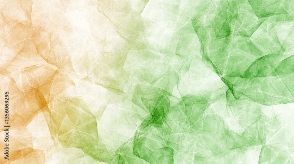 Poster a green and white background with a brown border. the background is made up of a series of lines and