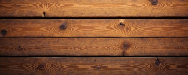 Obraz premium Warm toned, aged timber wall with knot detail Horizontal wood pattern , timber wall, barn wood