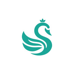 Stylish swan logo