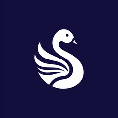 Stylish swan logo
