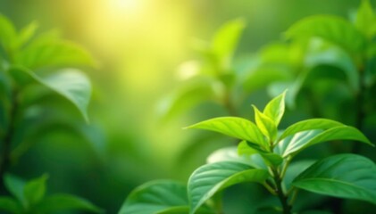 Fototapeta premium Subtle texture, blurred foliage creates depth, pastel, plant, vibrant