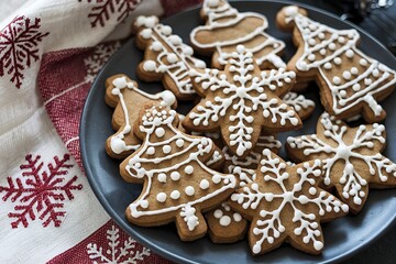 A photo of a collection of gingerbread cookies