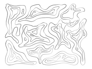 Abstract Organic Topographic Line Art. A collection of 9 hand drawn abstract shapes inspired by topographic maps. Ideal for modern layouts, earthy branding, and minimal decorative design
