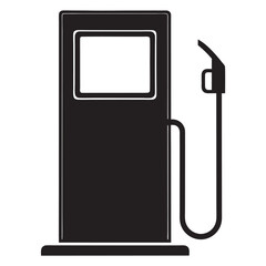 Gas pump silhouette vector, Gas pump and electric charge station vector illustration on white background