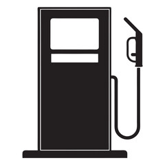 Gas pump silhouette vector, Gas pump and electric charge station vector illustration on white background