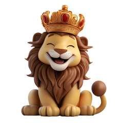 Obraz premium a beautiful lion on transparent