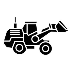 bulldozer excavator isolated on white