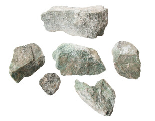Jadeite stone isolated on white background