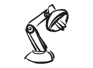 Illustration of an Desk Lamp University Handdrawn