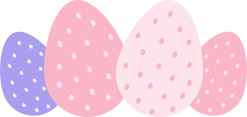 Purple Pink Pastel easter eggs Decoration Element Set