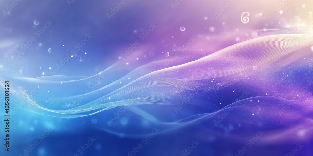 Poster abstract dreamscape: a mesmerizing abstract composition of flowing lines and ethereal colors, inviti