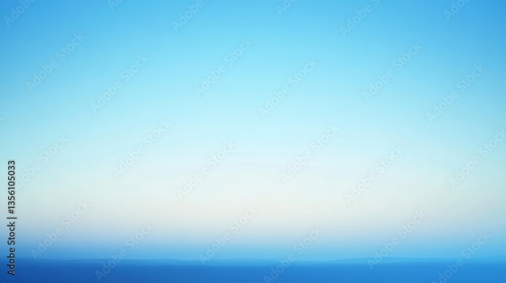 Aufkleber serene blue gradient canvas transitioning from light to dark shade
