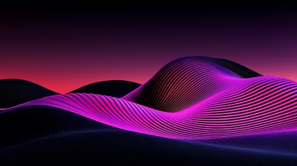 Abstract landscape of vibrant curves
