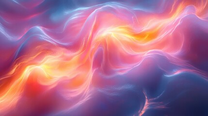 Obraz premium Vibrant Contemporary Digital Art with Gradient Flowing Colors